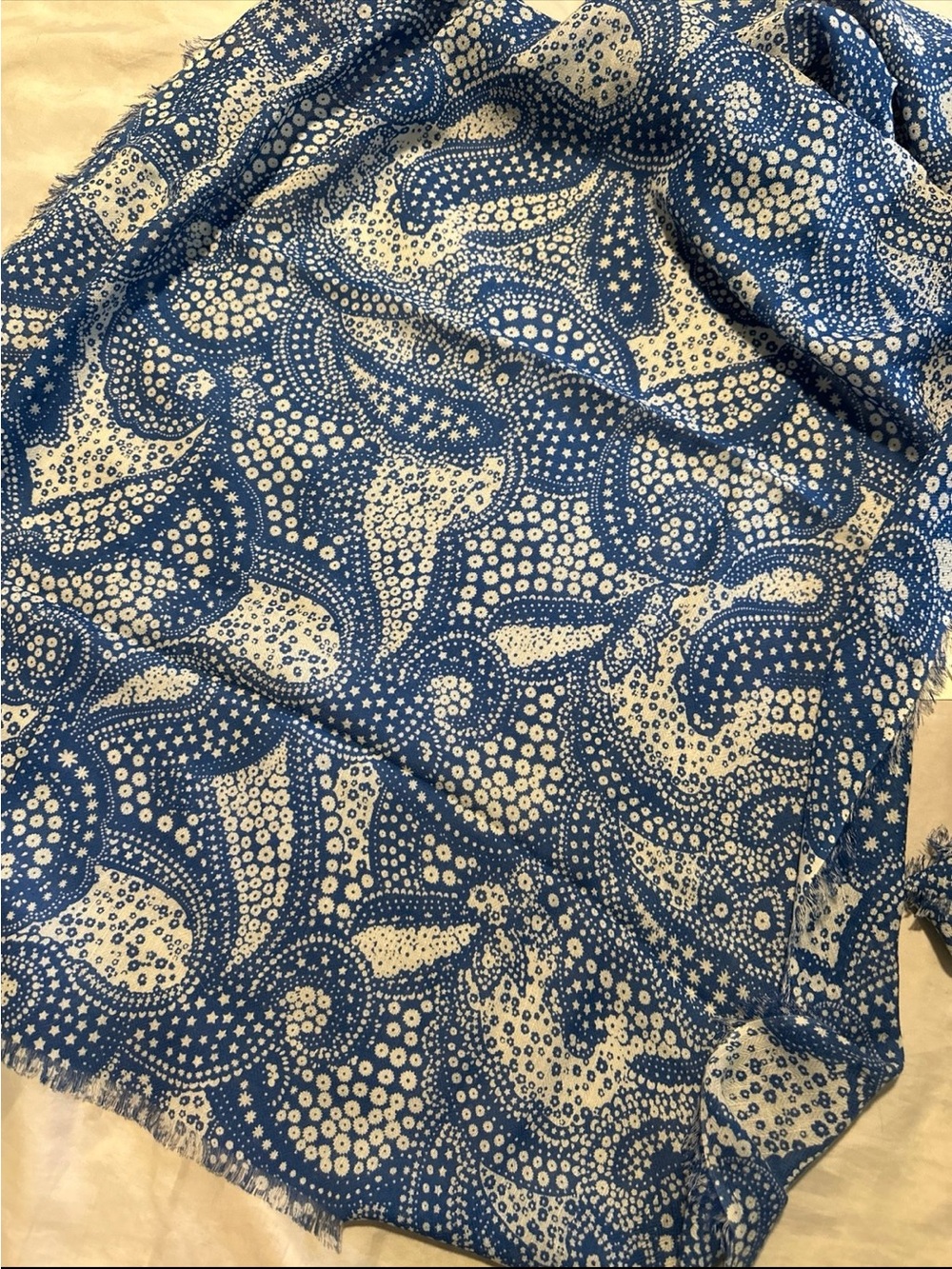 NWT Gap Paisley Fringe Ends Scarf - Picture 4 of 6